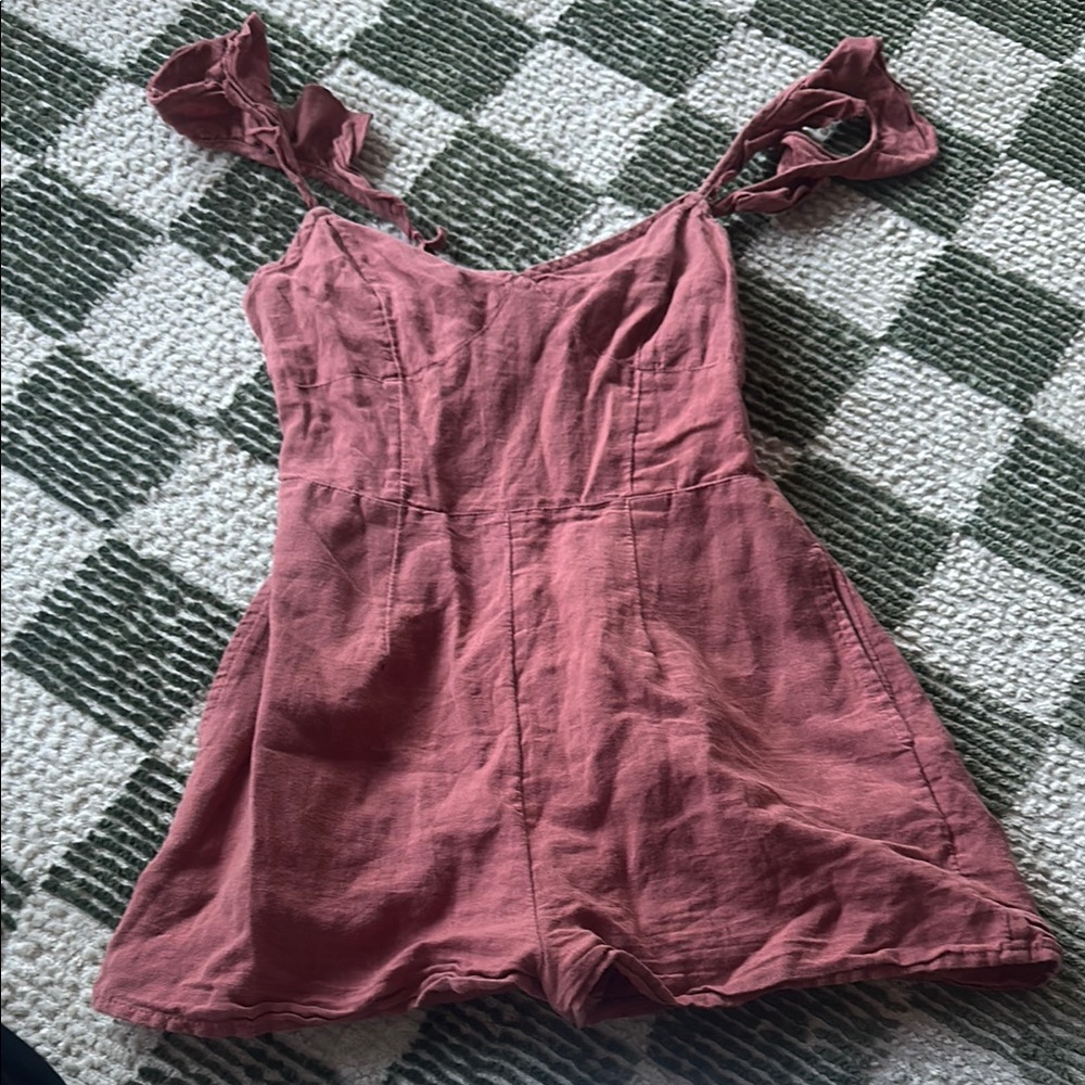 Red Urban Outfitters Sleeveless Romper
